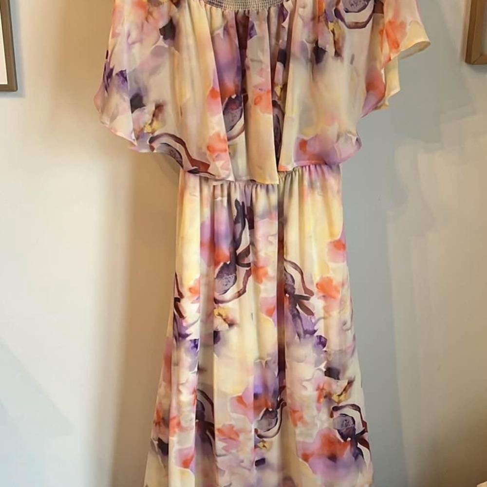 Show Me Your MuMu Purple and Orange Floral Maxi Dress